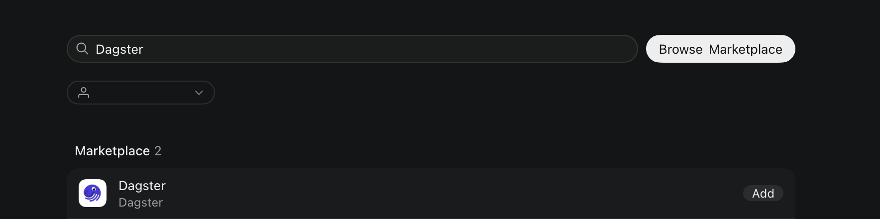 Cursor plugin marketplace showing the Dagster plugin being added